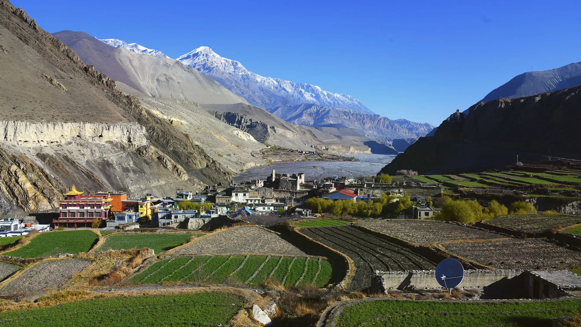 Kagbeni village on the road to Muktinath